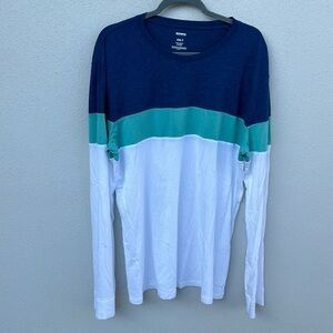 NWOT Men’s Sonoma Color Block Long Sleeve Shirt in Size XXLT. 2XL Tall.